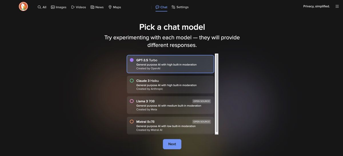 Try DuckDuckGo\'s AI Chat for Private Chats With ChatGPT and More