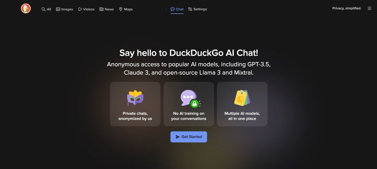 Try DuckDuckGo\'s AI Chat for Private Chats With ChatGPT and More