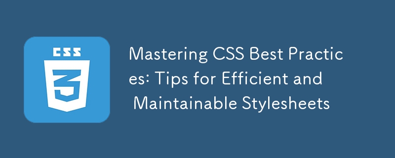 Mastering CSS Best Practices: Tips for Efficient and Maintainable Stylesheets