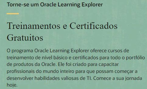 Cursos Oracle Gratuitos: Treinamentos e Certificados