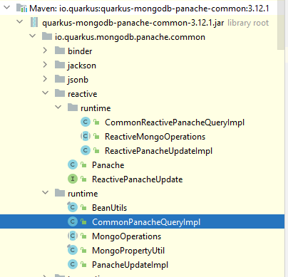 Folder structure of the package