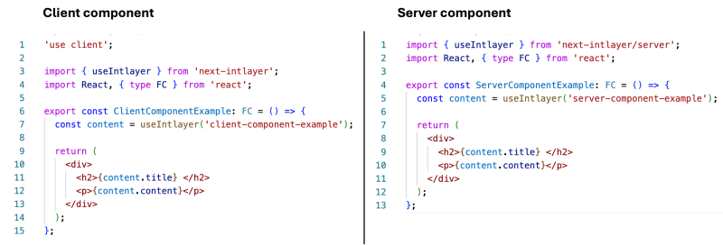 Usage of you content into your components