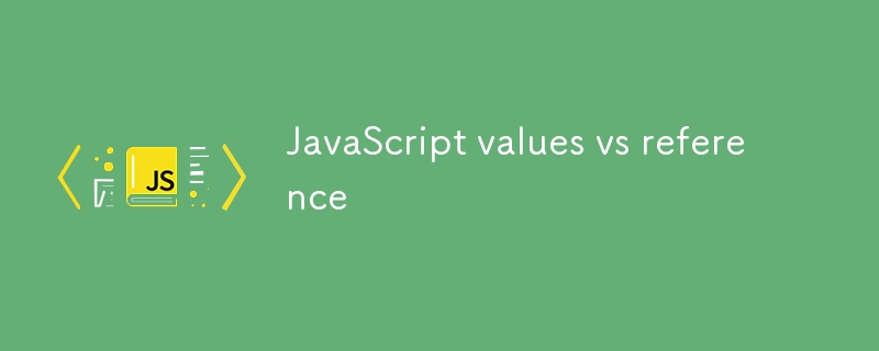 JavaScript values vs reference