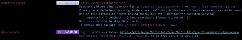 Update Your npm Packages with npm-check