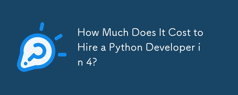 How Much Does It Cost to Hire a Python Developer in 4?