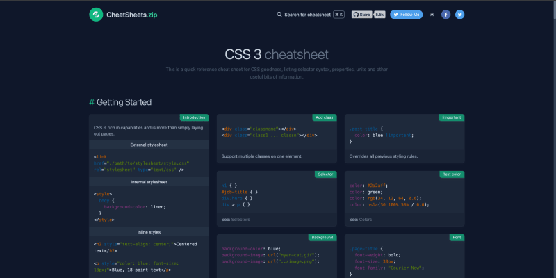 Ultimate CSS Cheat Sheets and Blogs resources