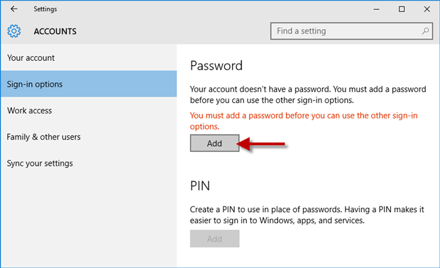 How to Add Sign-in Options for Your Account on Windows 10