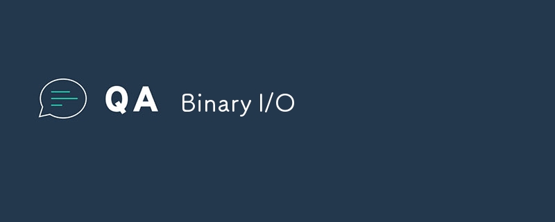 Binary I/O