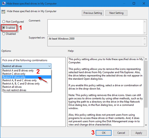 How to Hide/Unhide Hard Disk Partition in Windows 10 File Explorer