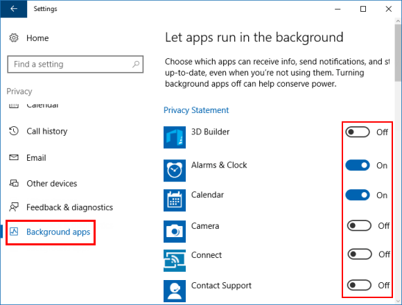 How to Disallow Apps Run in The Background on Windows 10 PC