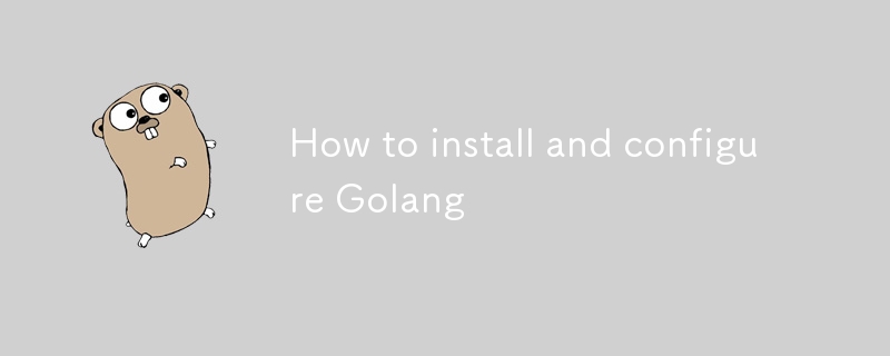 How to install and configure Golang