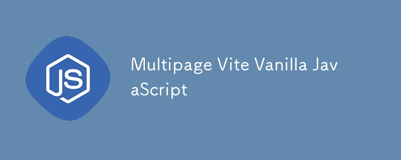 Multipage Vite Vanilla JavaScript