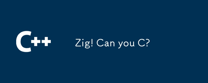 Zig! Can you C?