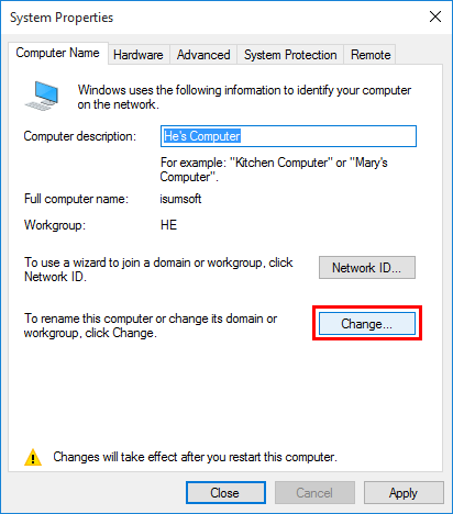 How to Change Workgroup Name in Windows 10