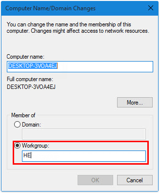 How to Change Workgroup Name in Windows 10