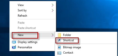 How to Create Shutdown, Restart Shortcut on Windows 10 Desktop