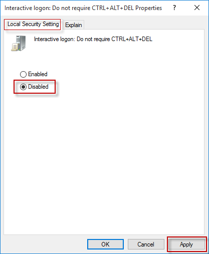 Require Users to Press Ctrl   Alt   Delete Greyed Out in Windows 10