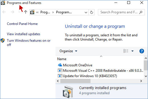 6 Methods to Open Programs and Features in Windows 10