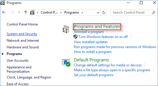 6 Methods to Open Programs and Features in Windows 10