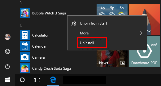 Windows 10 で <img src=