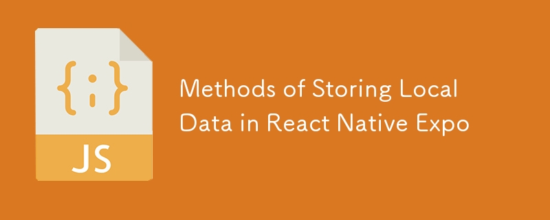 Methods of Storing Local Data in React Native Expo