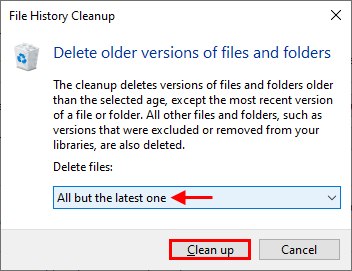 2 Ways to Delete Old File History Backup in Windows 10