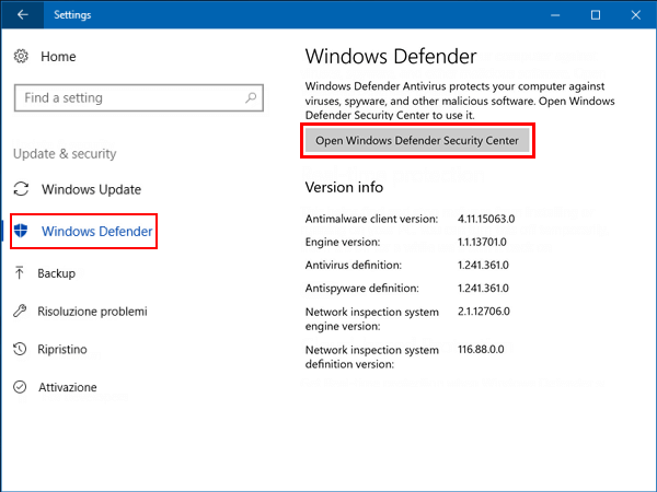 How to Open Windows Defender Security Center App in Windows 10