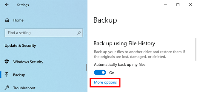 How to Turn on File History on Windows 10 to Back up Data