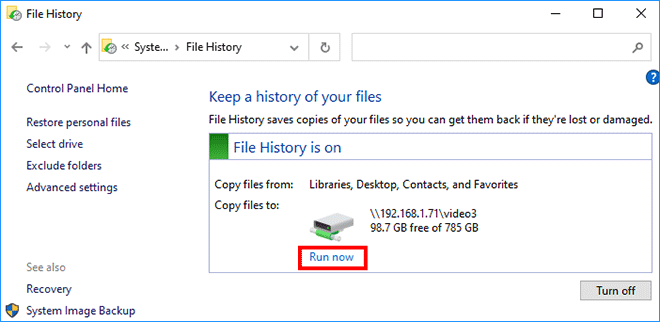 How to Turn on File History on Windows 10 to Back up Data