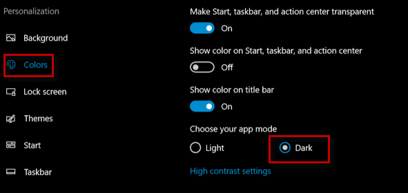 How to Turn on Dark Theme Mode for Windows 10 Apps