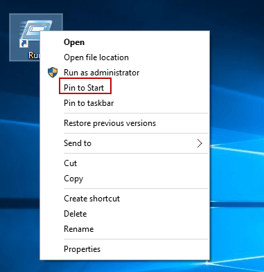 3 Ways to Add Run to Start Menu in Windows 10