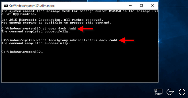 Reset Windows 10 Local Admin Password with Command Prompt