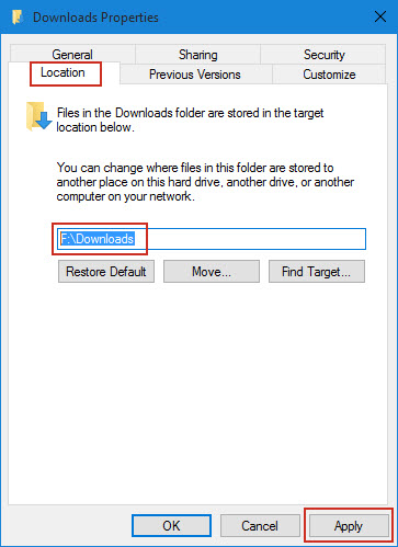 How to Change Default Download Location of Microsoft Edge in Windows 10