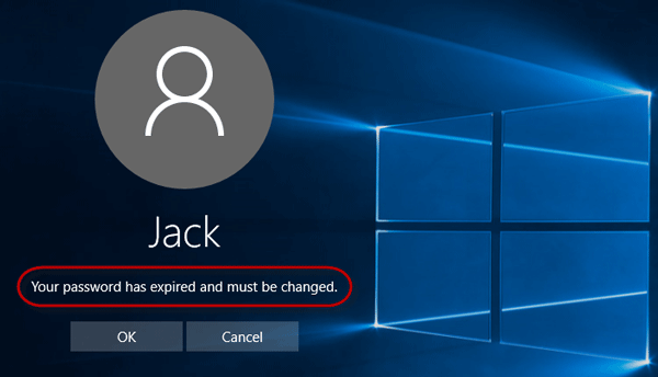 Windows 10: Your Password Has Expired and Must Be Changed