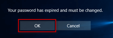Windows 10: Your Password Has Expired and Must Be Changed