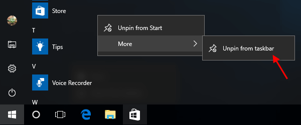 How to Pin to Taskbar and Unpin from Taskbar in Windows 10