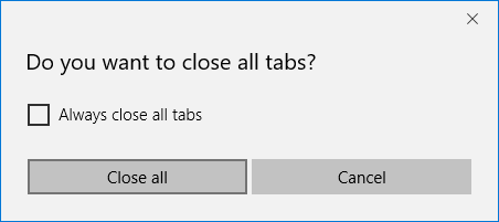 How to Restore Close All Tabs Prompt to Microsoft Edge