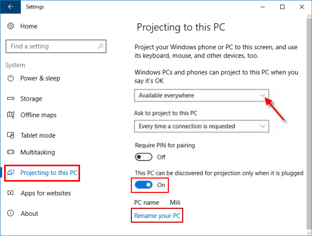 How to Connect to a Projector or PC on Windows 10 PC