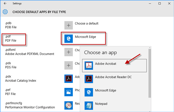 3 Ways to Change or Set Default PDF Viewer in Windows 10