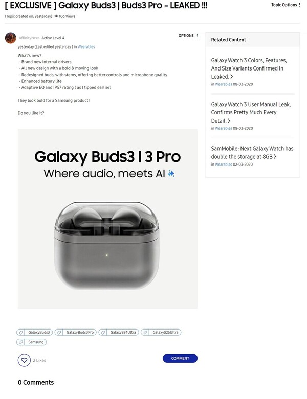 Samsung Galaxy Buds3 and Galaxy Buds3 Pro leaked details reveal pricing and new features