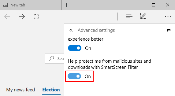 How to Enable SmartScreen Filter for Microsoft Edge in Windows 10