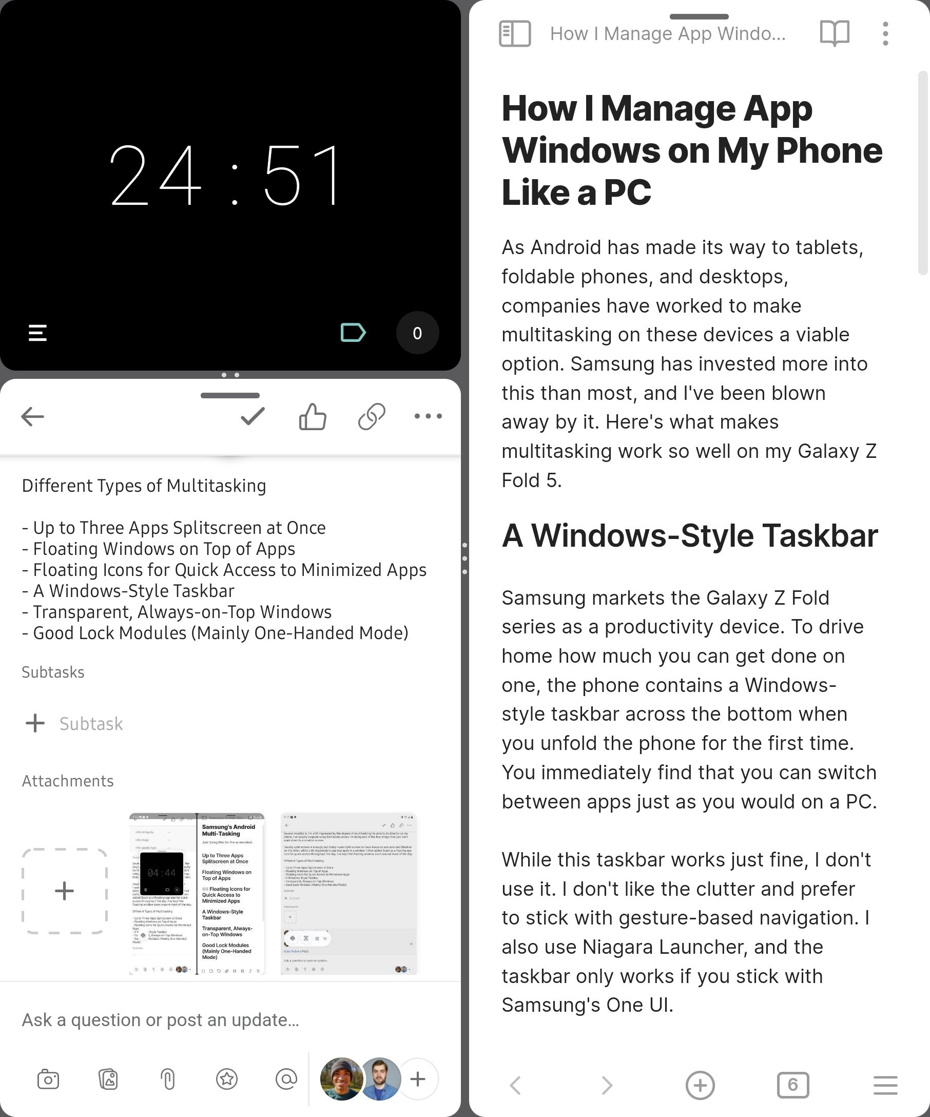 How I Manage App Windows on My Phone Like a PC