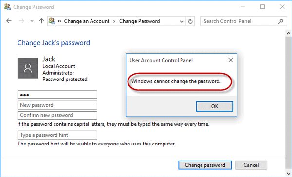 Prevent Users from Changing Their Own Password in Windows 10