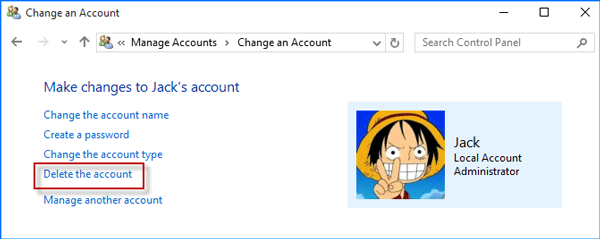 How to Delete An Admin Account in Windows 10 without Password