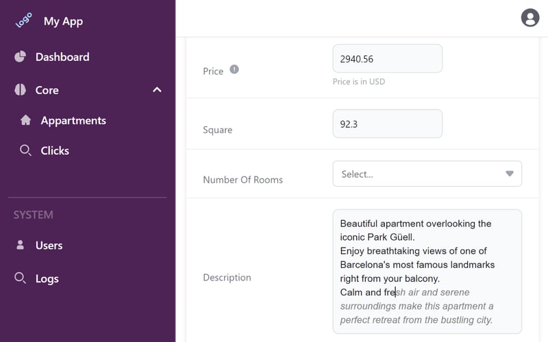 Vue & Tailwind admin framework