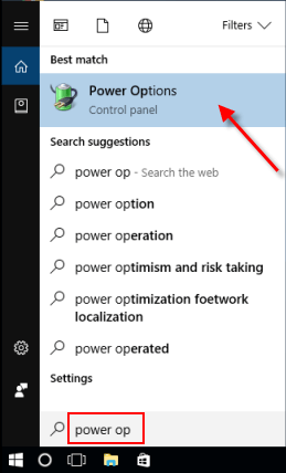 How to Open Power Options Window in Windows 10