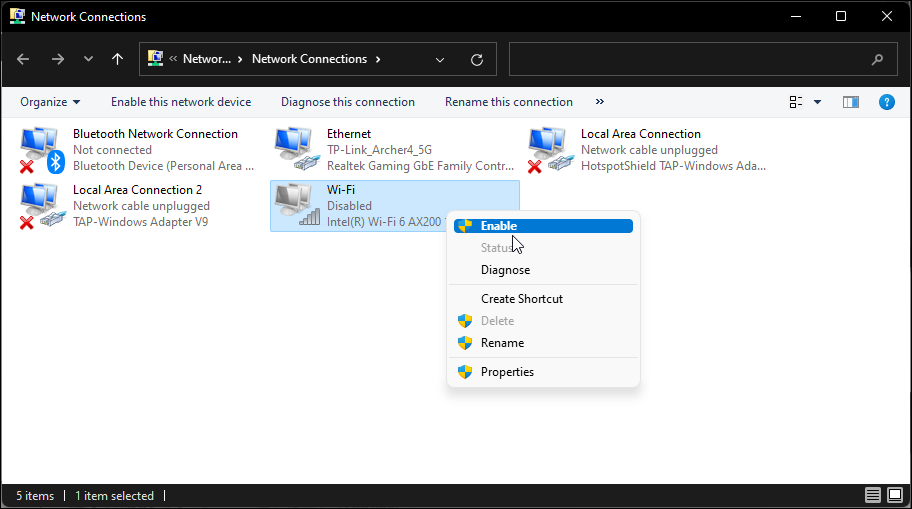 How to Fix a Missing Wi-Fi Option in Windows 11