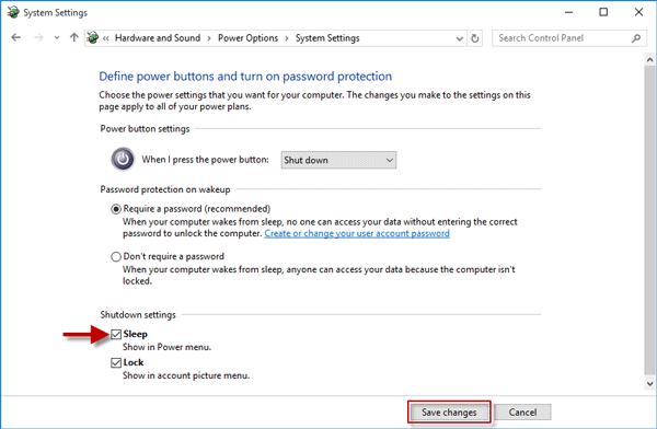 Fix: Sleep Option Missing from Power Menu in Windows 10