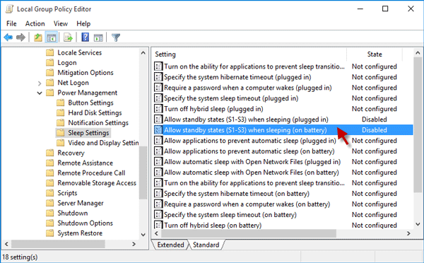 Fix: Sleep Option Missing from Power Menu in Windows 10