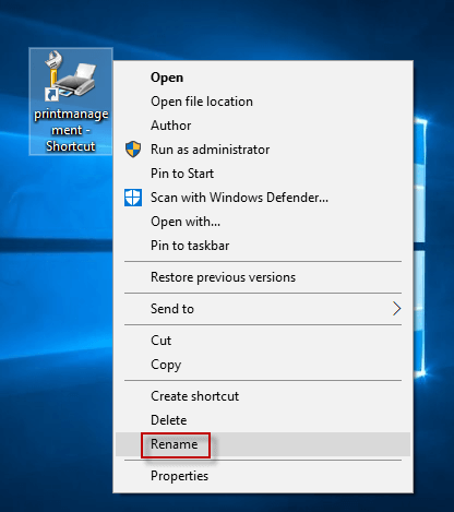 3 Ways to Create Shortcut for Print Management on Windows 10 Desktop